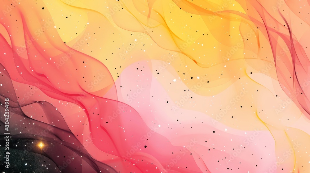 Poster the poster design template features star and twinkle simple black elements on a pastel gradient back