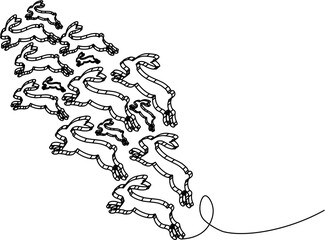 Rabbit's Reverie: Elegance in Lines