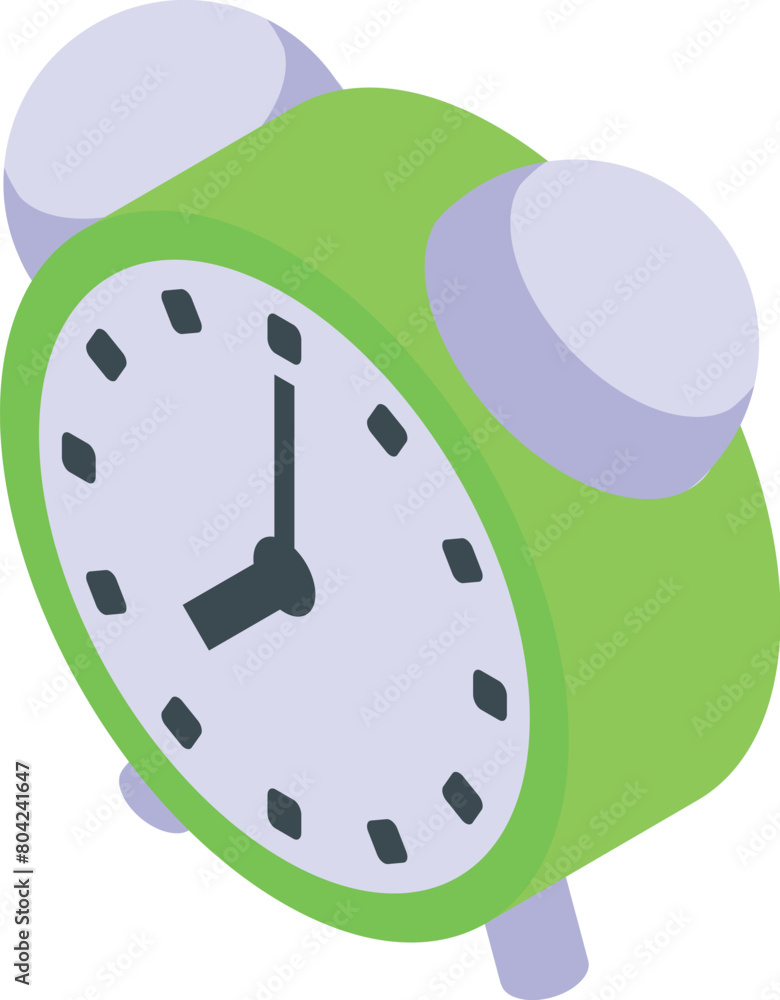 Aufkleber alarm clock icon isometric vector. hour watch. old object circle