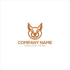 Obraz premium Home pets Logo dog cat design vector template Linear style. Animals Veterinary clinic Logotype concept outline icon. 