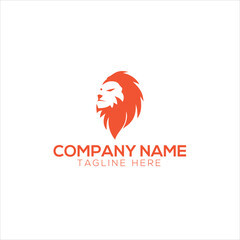 Lion logo design vector template illustration
