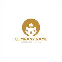 Home pets Logo dog cat design vector template Linear style. Animals Veterinary clinic Logotype concept outline icon.
