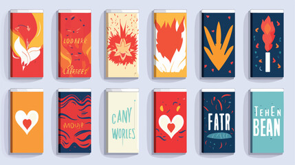 concept set of pack of cigarettes with different in