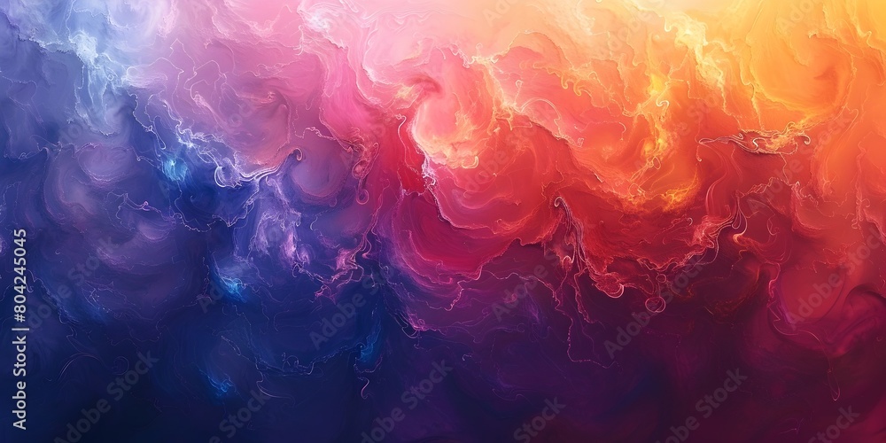 Poster mesmerizing chromatic flows an abstract painting tutorial for captivating social media backgrounds