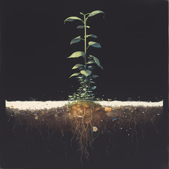 Inspiring Seedling Emerging from Soil: A Symbol of Life's Resilience and Potential