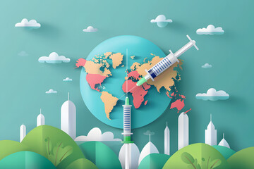 World Aids Vaccine Day, Flat 3D Design