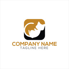 logo pet shop animal care veterinary channel circle dog cat rabbit parrot
