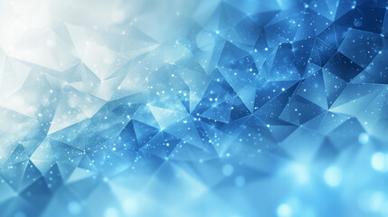 Elegant Abstract Blue and Green Polygonal Pattern with Sparkling Light