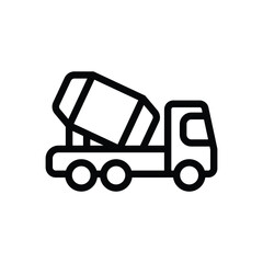 Cement Truck vector icon