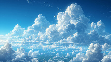 Anime Sky Canvas: Summer Clouds and Thunderheads