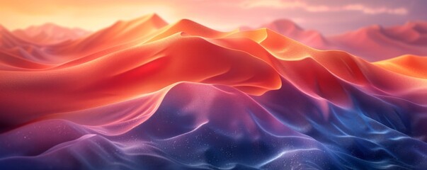Obraz premium Abstract background with red, blue and orange waves. 
