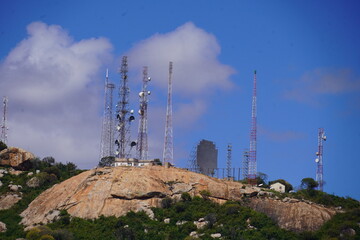 antenna on the cliff