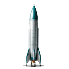 silver rocket on Isolated transparent background png. generated with AI