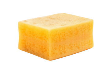 Sunshine Scent: A Block of Yellow Soap on a White Canvas. On a White or Clear Surface PNG Transparent Background.