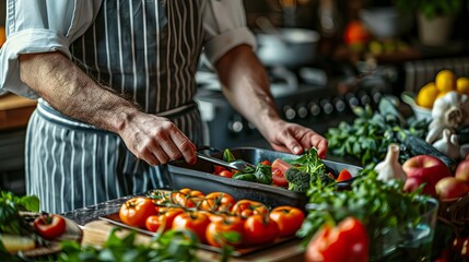 Chef hosting an online cooking class where recipes are sold as digital assets