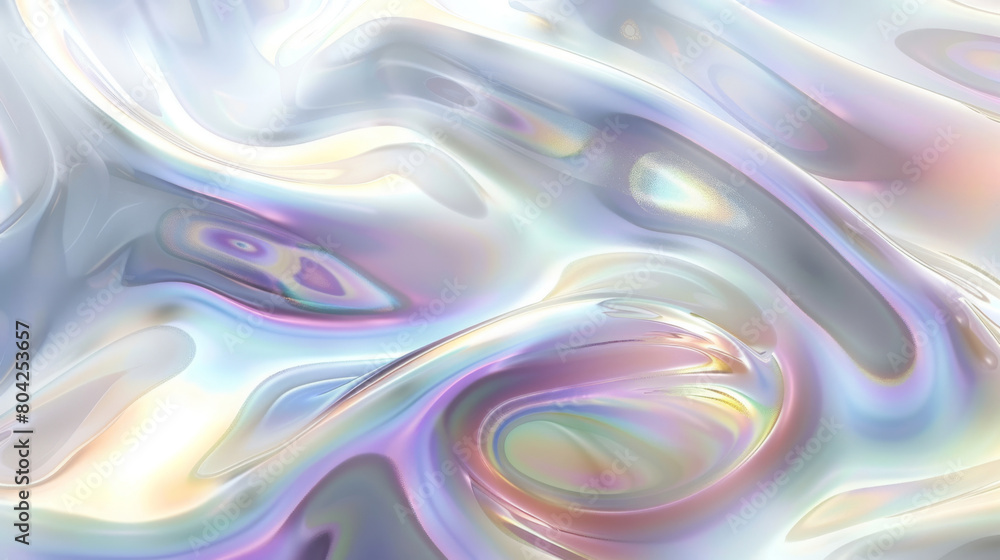Poster vibrant abstract background featuring a holographic texture with a fluid glass morphism effect, shim
