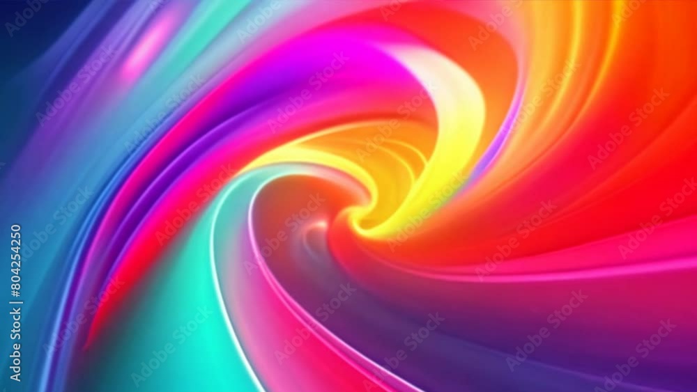 Poster fractal design with intricate repeating patterns and vibrant colors,