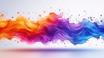 Vibrant Color Splash Vector Illustration with Dynamic Abstract Shapes