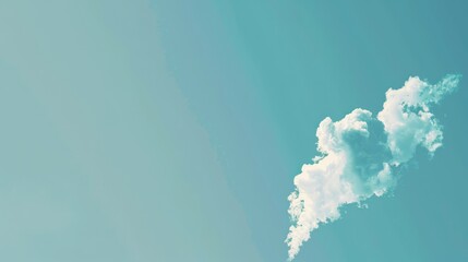 Fluffy cloud on a turquoise background, representing fresh starts and the journey of quitting...