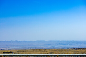 Baiyin City, Gansu Province - Wind turbines and Gobi Desert