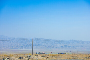 Baiyin City, Gansu Province - Wind turbines and Gobi Desert