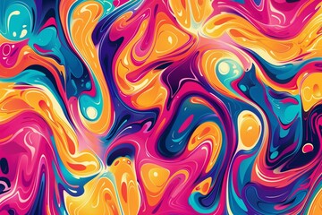 A dynamic template with swirling vortex patterns in vibrant psychedelic colors.