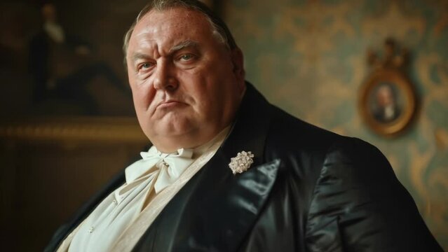 Fat politician in a suit. A rich, influential deputy or official. The concept of corruption and bribery. An arrogant, cunning man. The face of consumerism and greed.