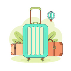 Hello summer baggage. Travel set