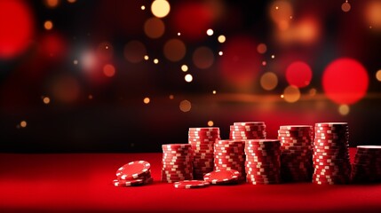 red casino background with copy space.