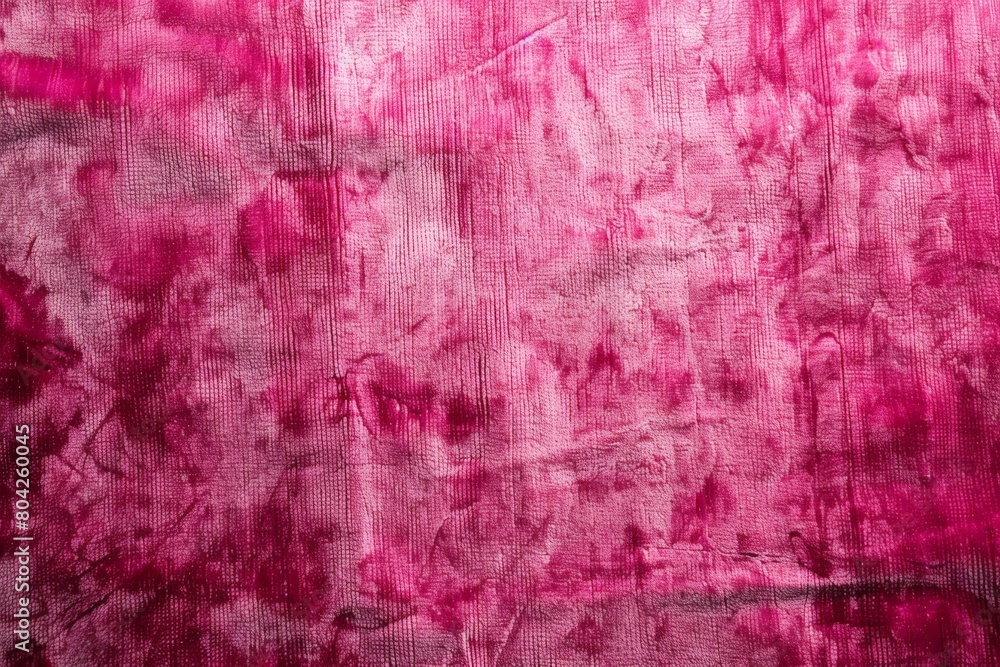 Aufkleber Detailed view of a vibrant pink fabric with textured pattern and soft folds, creating a visually appealing close-up shot