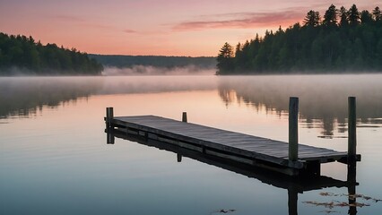 sunrise on the lake Dawn Serenity Tranquil Lakeside Morning