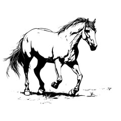 horse on white