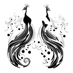 pearl peacock vector