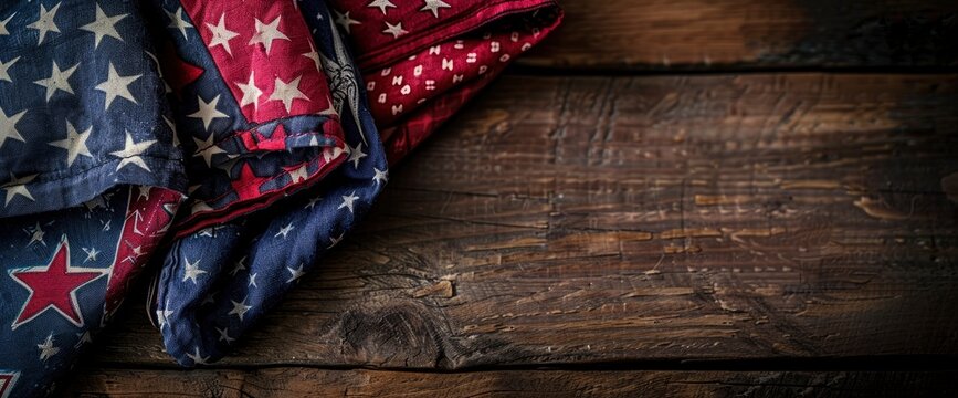 Patriotic bandanas for a touch of flair , professional photography and light