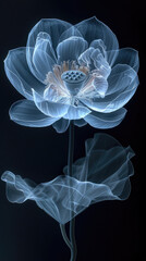 An X-ray of a lotus flower.
