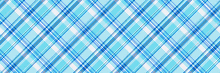 Drapery check textile vector, product pattern seamless plaid. Platform fabric texture background tartan in cyan and light colors.