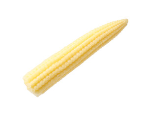 Tasty fresh baby corn isolated on white