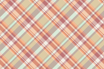 Texture pattern background of check textile tartan with a plaid vector seamless fabric.