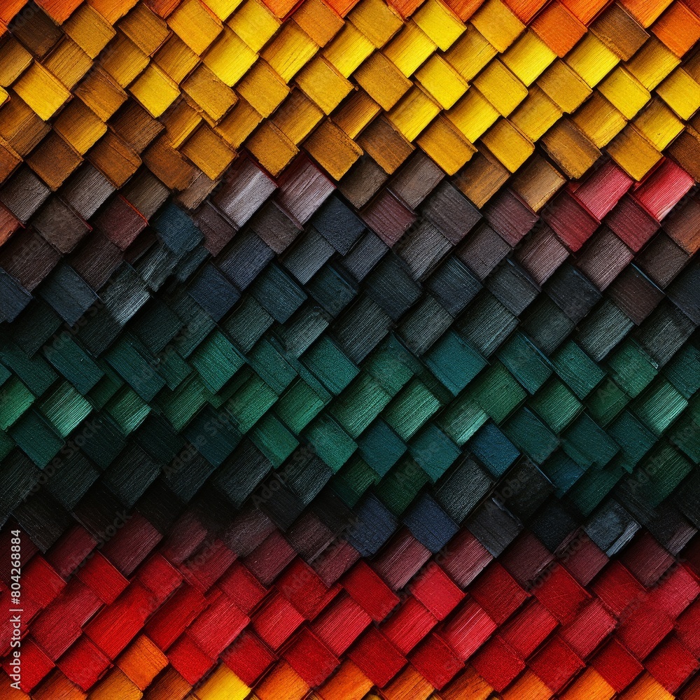 Poster various woven different shapes and sizes vibrant colorful background