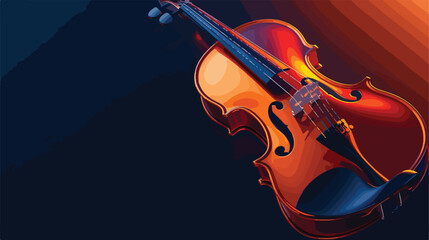 Beautiful violin on dark background style vector