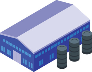 Steel plant icon isometric vector. Modern creative. Storage container
