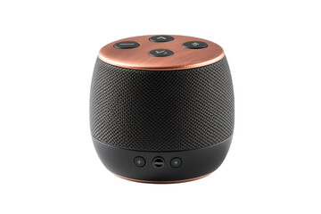 Obraz premium The Harmonious Alliance: Black and Copper Speaker. On a White or Clear Surface PNG Transparent Background.