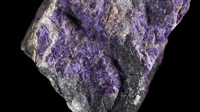 Purpurite (manganese phosphate - MnPO₄) sample rotating slowly