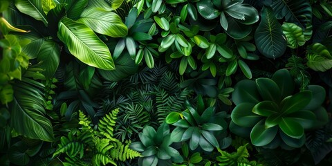 A detailed view showcasing a green plant with numerous leaves, creating a striking background design or wallpaper