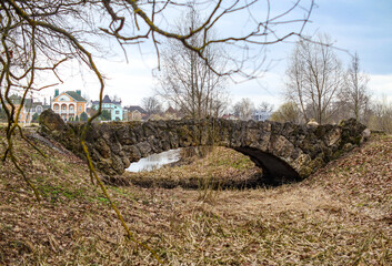 Stone bridge in the park