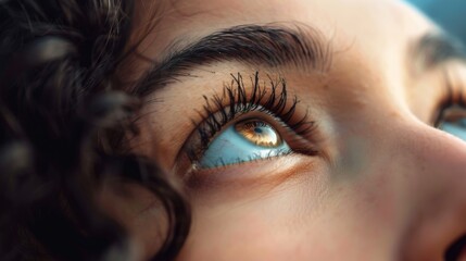 Close-Up of Woman's Eye Revealing Beautiful Detailed Iris