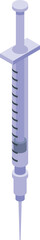 Botox syringe icon isometric vector. Clinical injection. Dose aging cosmetic