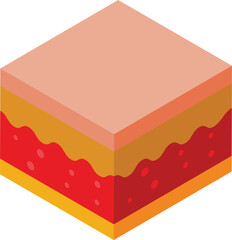 Skin after botox filler icon isometric vector. Injection clinical. Vial drug