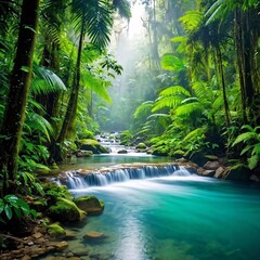 rainforest natural ambiance and crystal clear water
