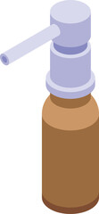 Ear sprayer bottle icon isometric vector. Treatment tool. Clean cap substance
